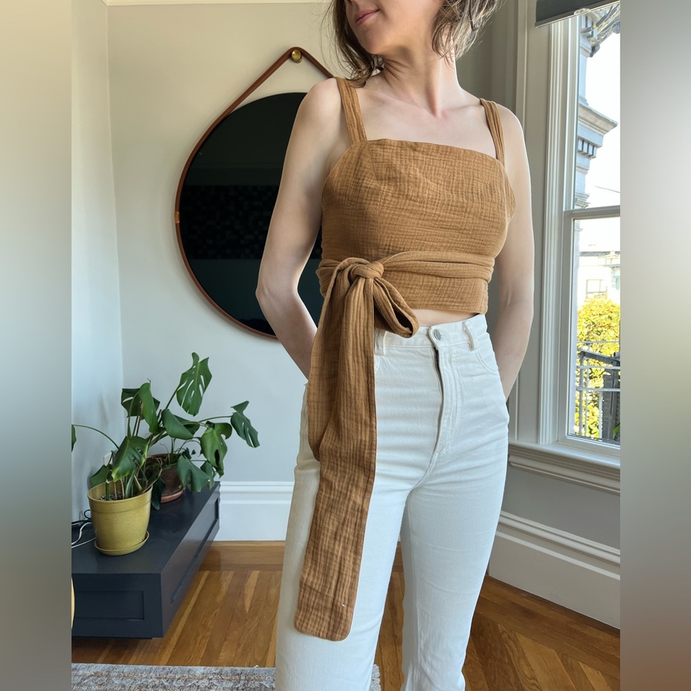 Loup Charmant Pilos Wrap Top, Tan